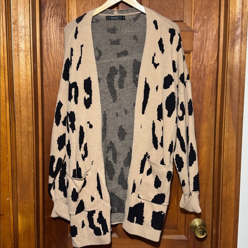Cheetah print cardigan